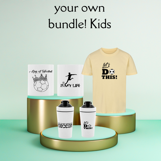 Kids Shirt -Fussballtasse - Fitness-shaker 5- SET PIECE