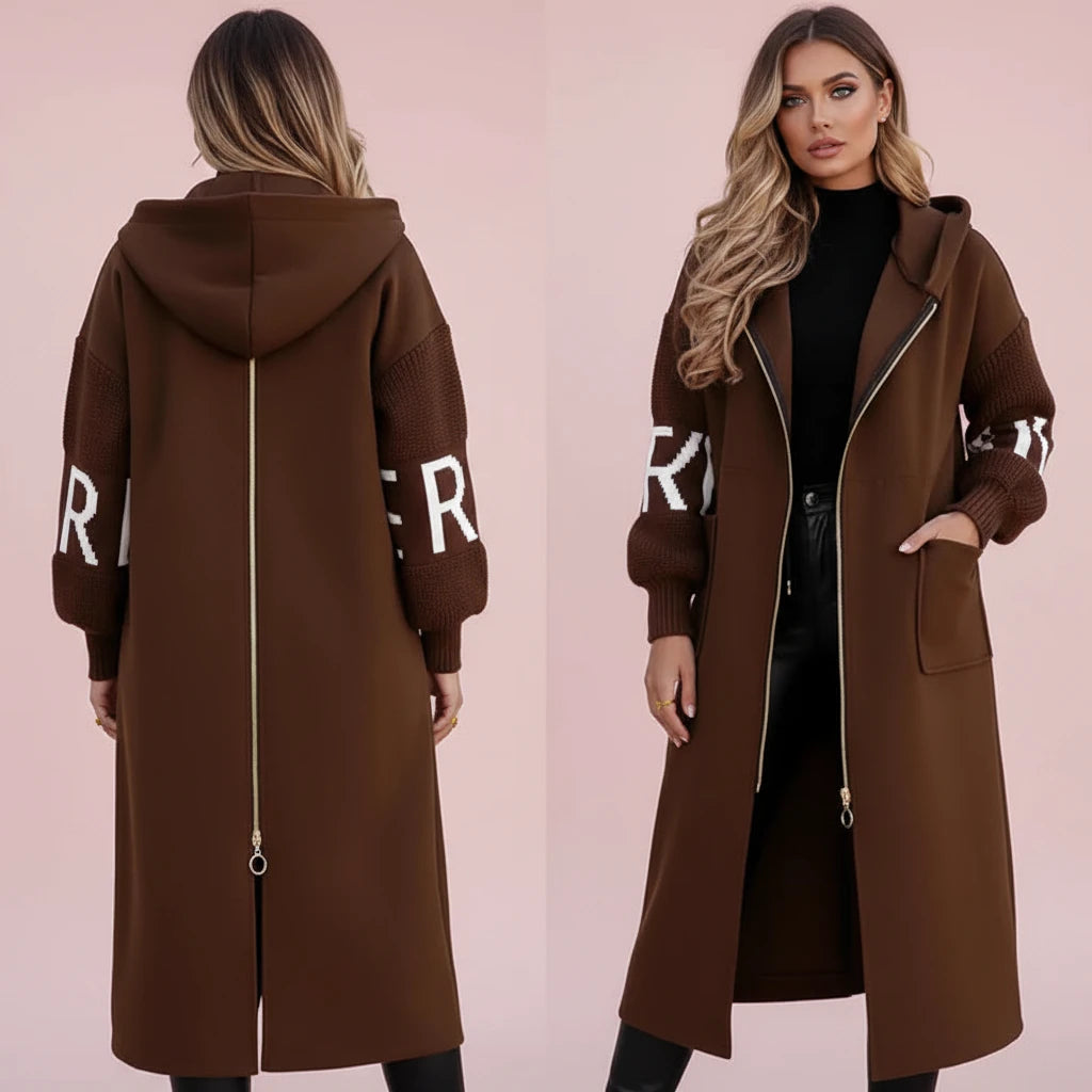 The Elegant Long Windbreaker with Utility Pockets