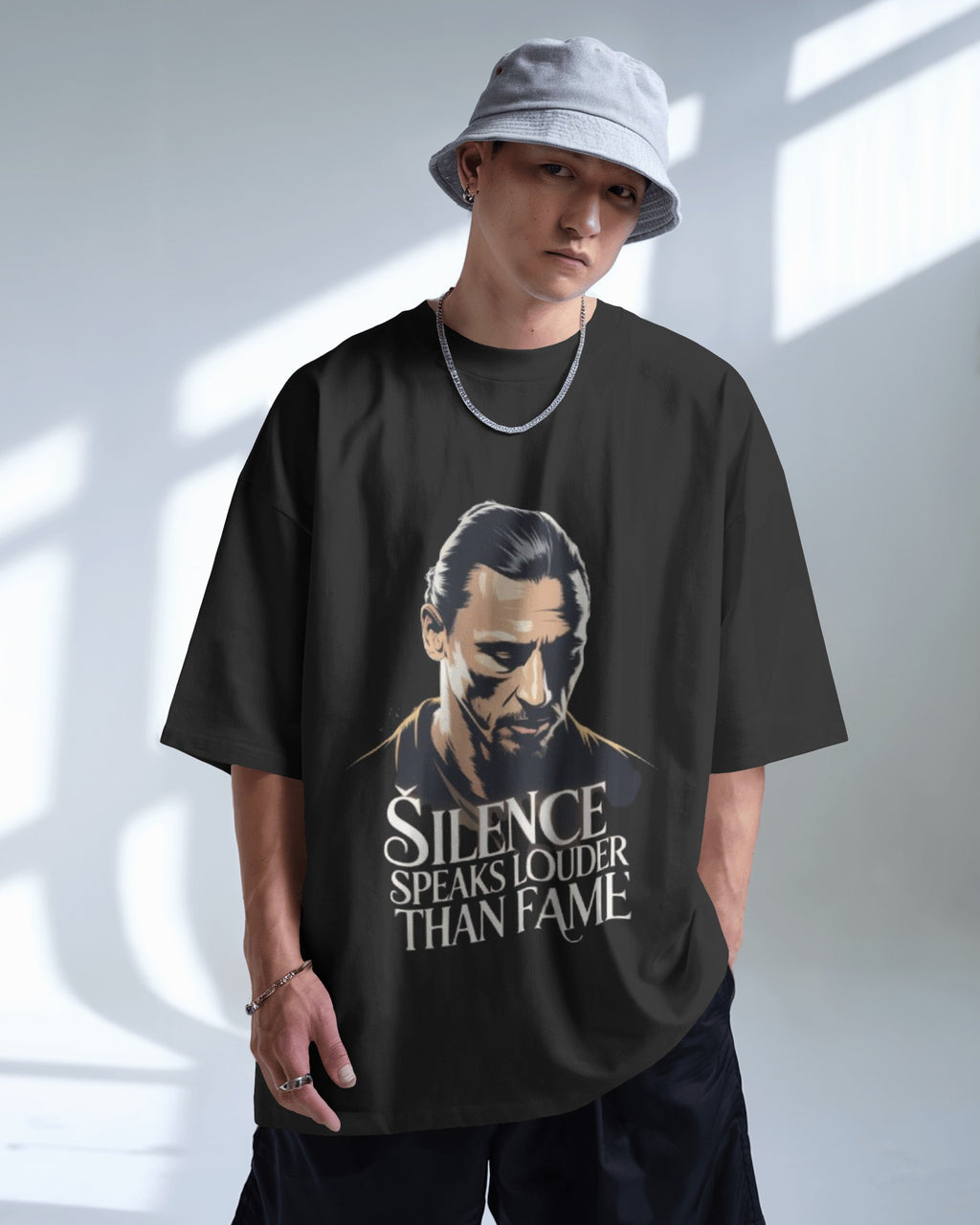 VACANCY Oversized Shirt - Silence speaks louder than fame.