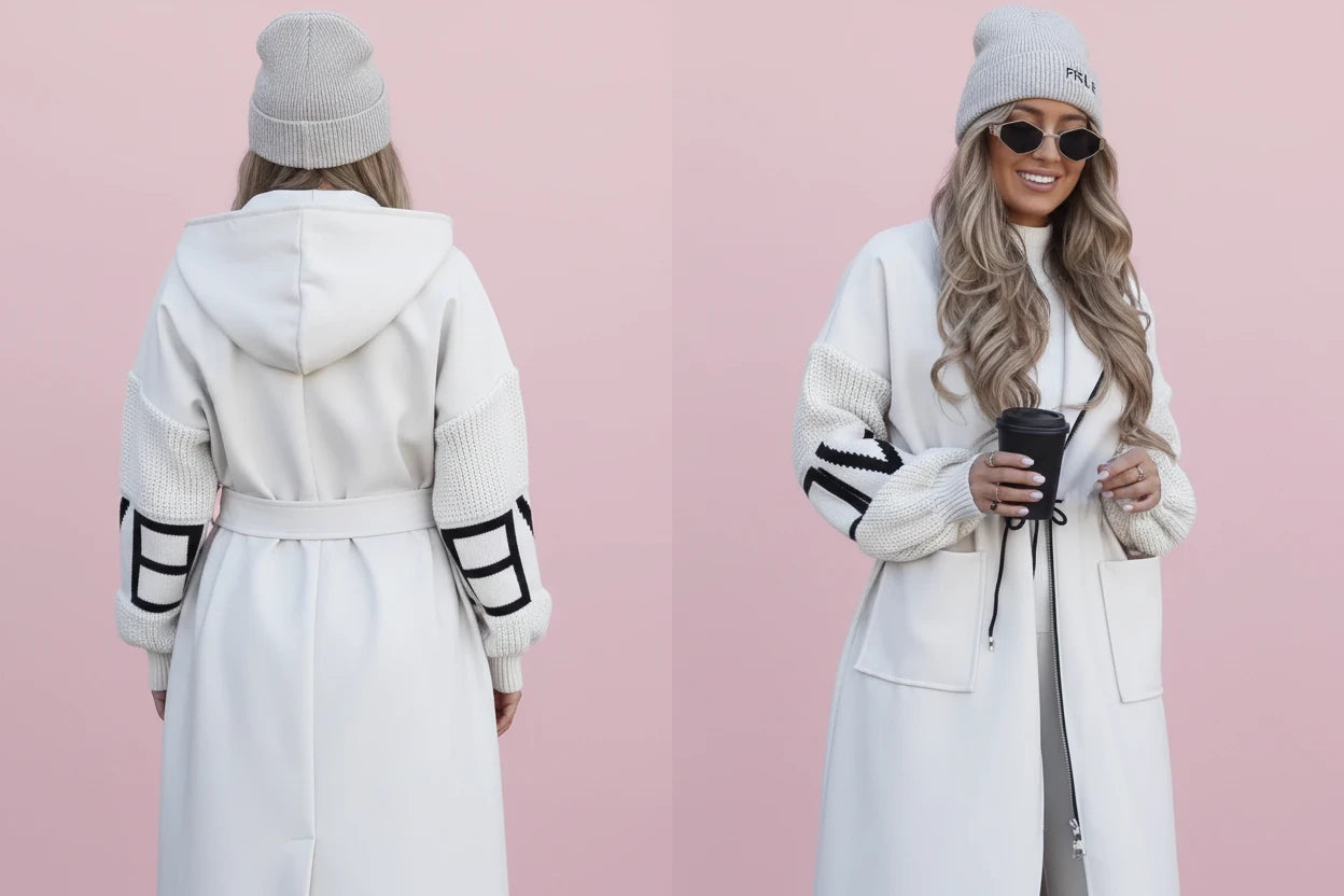 The Elegant Long Windbreaker with Utility Pockets